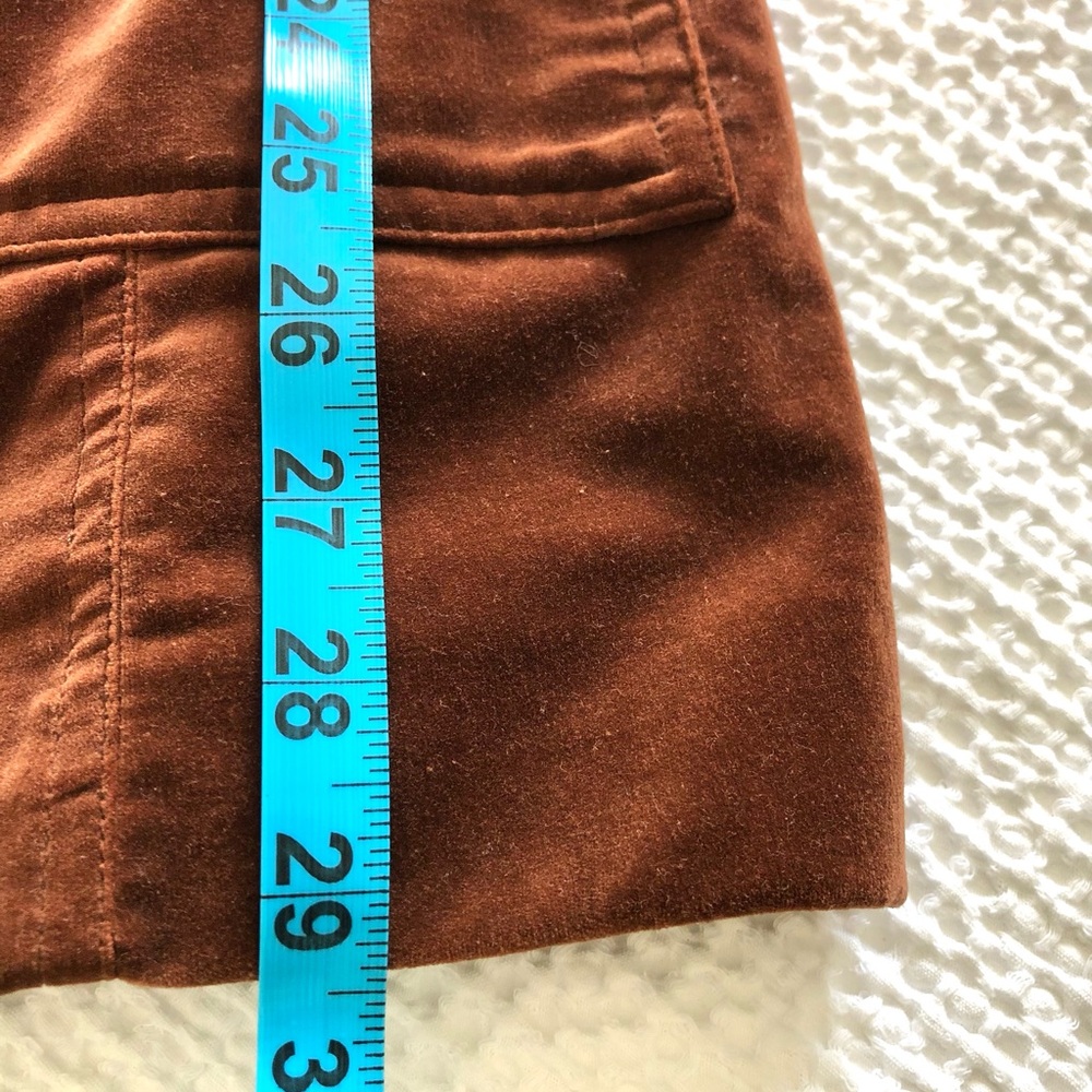 Rust Brown Velvet Sleeveless Button Vest - Picture 9 of 13